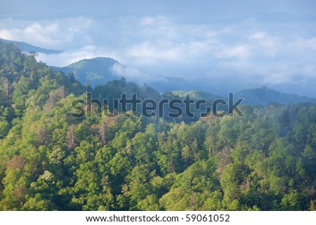 Landscape from Newfound Gap, Great Smoky Mountains National Park, Tennessee, USA