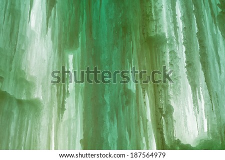 Landscape of an ice cave, Grand Island Recreation Area, Lake Superior, Michigan\'s Upper Peninsula, USA