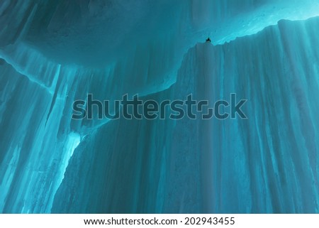 Landscape of an ice cave, Grand Island National Recreation Area, Lake Superior, Michigan\'s Upper Peninsula, USA