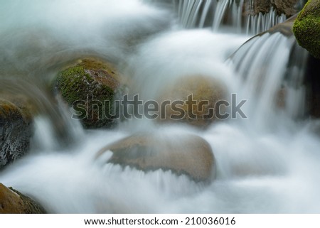 Landscape of a cascade on Big Creek, Great Smoky Mountains National Park, Tennessee, USA