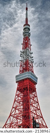 SHIBAKOEN, TOKYO - AUGUST 15, 2014: Tokyo Tower is the landmark and symbol of Tokyo. Constructed in 1958. Height: 332.6 m