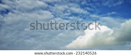 Art of nature: Flowing clouds and blue sky
