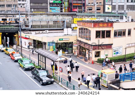 IIDABASHI, TOKYO - SEPTEMBER 4, 2014: JR (Japan Railway Company) Iidabashi station in Shinjuku Ward, Tokyo, Japan.