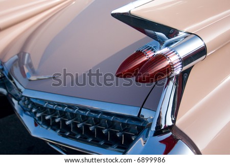 Tail lights in car vintage
