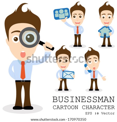 Businessman cartoon character EPS 10 vector Businessman cartoon character EPS 10 vector