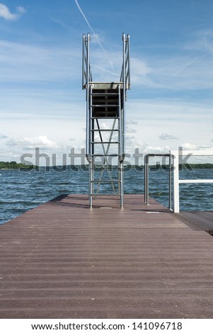 Diving tower at the lake