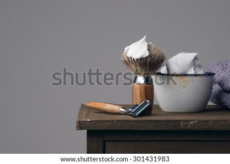 vintage Shaving Tool on a wooden Table