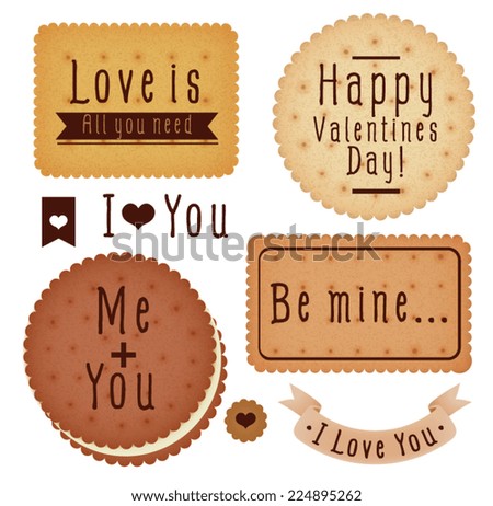 Set of Valentine's day label Vector file EPS10 Set of Valentine's day label Vector file EPS10