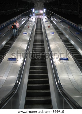 Escalator london tube