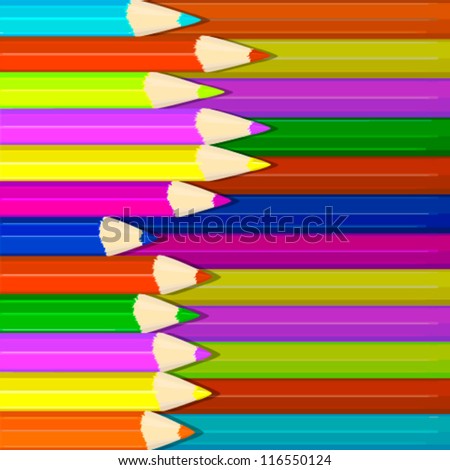 Colorful rainbow pencil banner