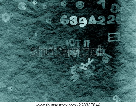 abstract stone textured surface with russian letters symbols