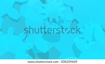blue transparent gears background