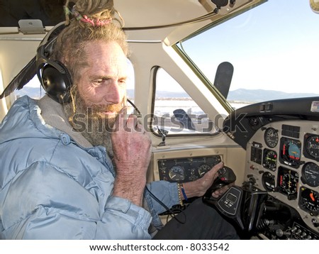 Strange pilot talking to air traffic control