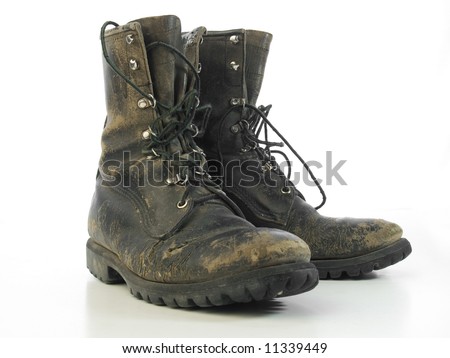 old worn boots