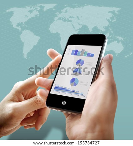 Illustration of statistics on mobile