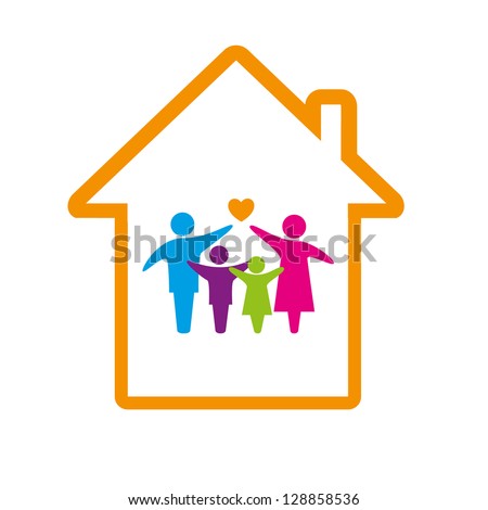Family Logo Concept. Stock Vector Illustration 128858536 : Shutterstock