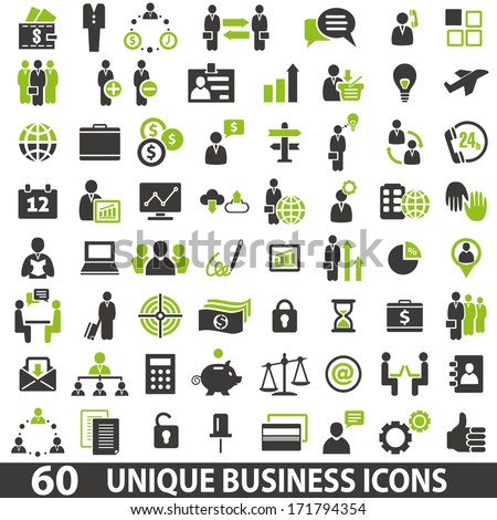 Set of 60 business icons.
