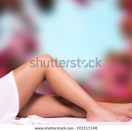 Beautiful legs with blur background,