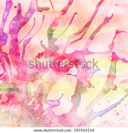 Abstract colorful watercolor handmade painting. Bright color background