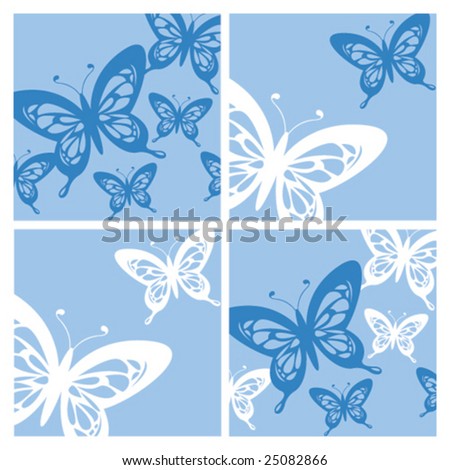 wallpaper blue butterfly. stock vector : Blue Butterfly