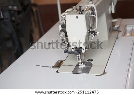 the industrial sewing machine sewing machine closeup