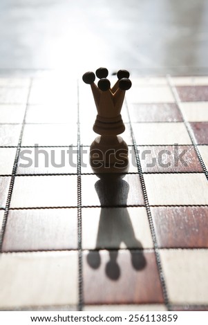 the Close-up of a queen chess piece