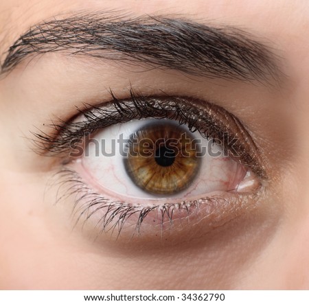 Brown open eye