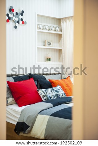 Open the colorful bedroom