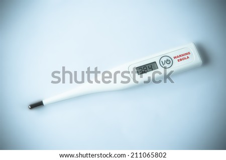 Studio photography of a digital thermometer