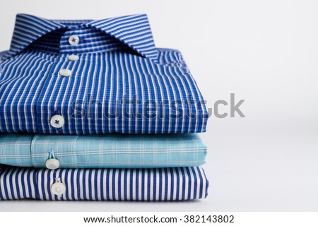 Classic men's shirts stacked