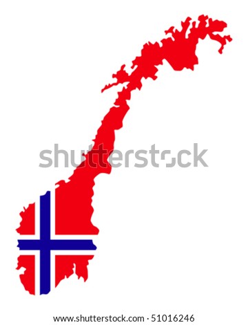 Norway Map Flag