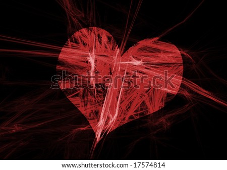 broken heart abstract