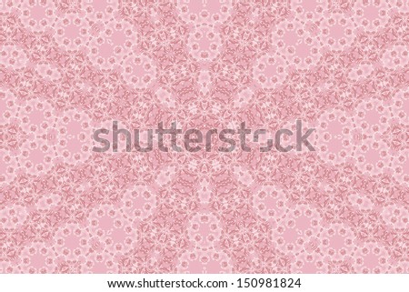 Pink pattern with natural flowers of rose
