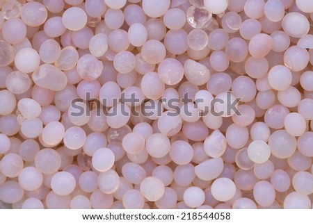 Close up of silica gel after use, background