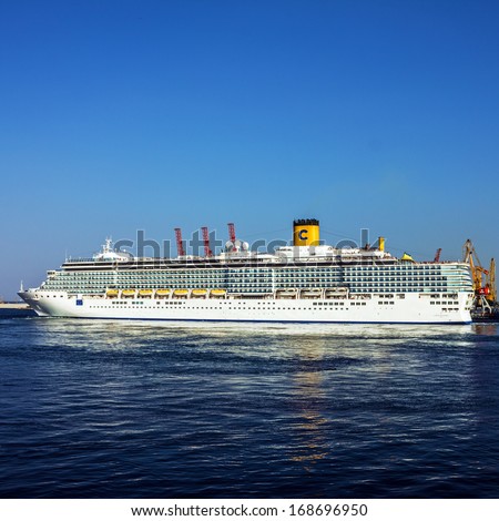 Cruise vessel Costa Deliziosa. Passenger ship.