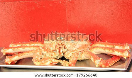 King crab in fish market, Norway