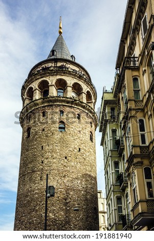 Galata tower, Istanbul, Turkey landmark