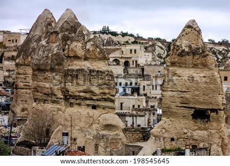 Cave hotels, Goreme, Cappadocia, Turkey