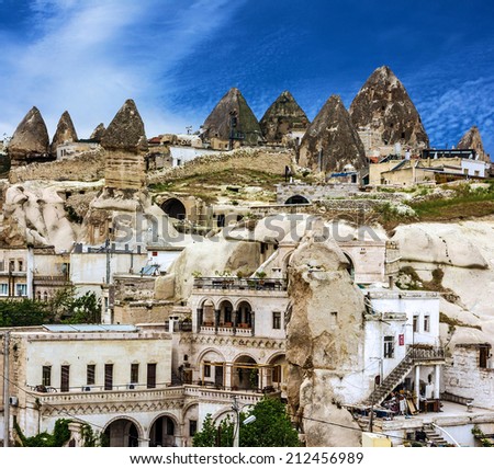 Goreme town - cave hotel in Cappadocia, Turkey