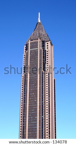 Bank of America (Nationsbank) Building in Downtown Atlanta, Georgia - false color