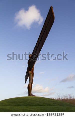 GATESHEAD,ENGLAND - MAY 26: Angel of the North May 26 2012 in Gateshead.The Angel of the North is a sculpture which stands at the side of the A1 motorway in gateshead,England.