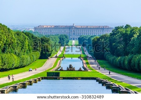 Palazzo Reale in Caserta on June 1, 2014. It was the largest palace erected in Europe during the 18th century.