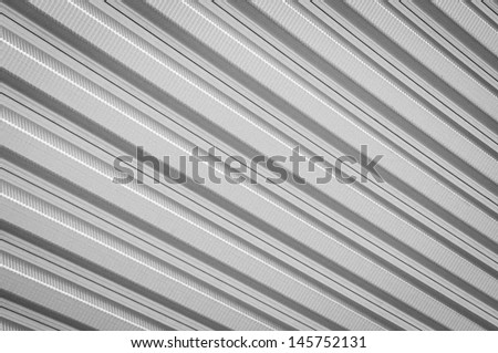 Texture of metal sheet corrugated background in black and white color