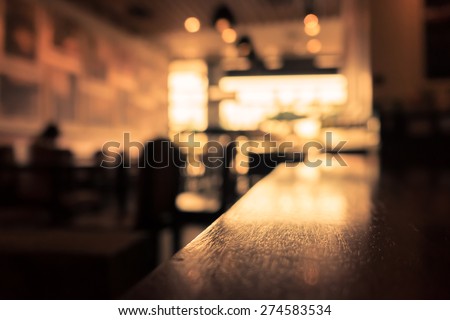Blur or Defocus image of Coffee Shop or Cafeteria for use as Background