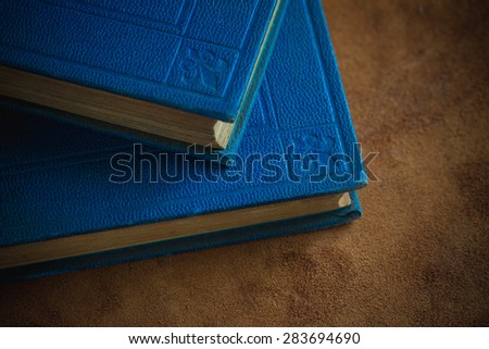 Close up of old book  cover