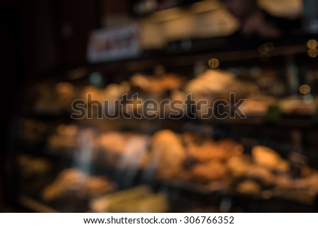 bakery shop blurred background