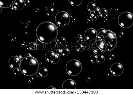 Drawing Soap Bubbles  Isolated on a Black Background  Blending Mode