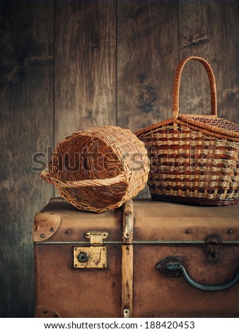 Old things. Baskets and Big Trunk