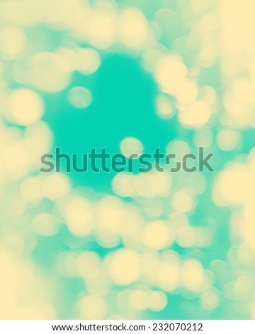 Natural Smooth Beige Bokeh Gently isolated on Blue Background, Vintage Toned