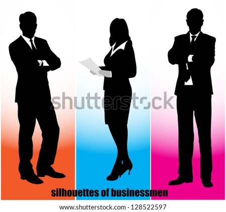 Businessman Silhouettes Free Vector / 4Vector